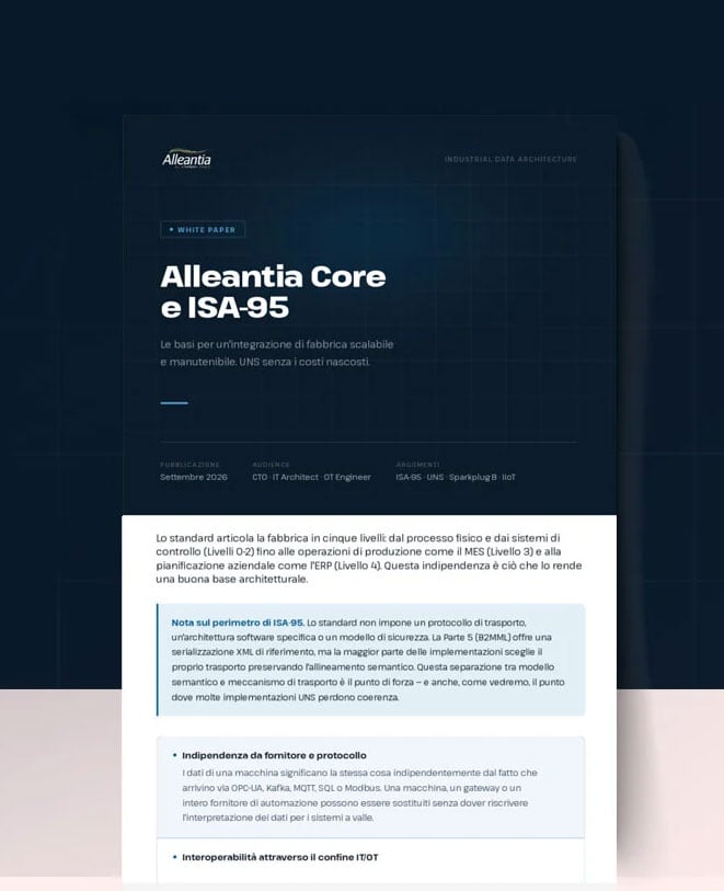 Alleantia Core e ISA-95 — White Paper