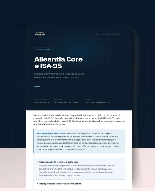 Alleantia Core e ISA-95 — White Paper